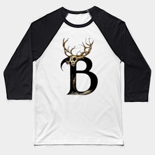 B Made out of Skull Deer Baseball T-Shirt